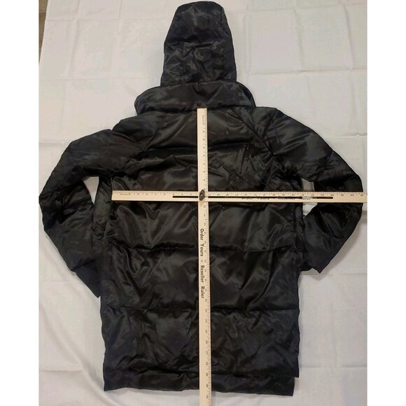 OROLAY Thickened Duck Down Jacket Womens Small Black Puffer Coat w/ Hood $140 - Picture 7 of 9